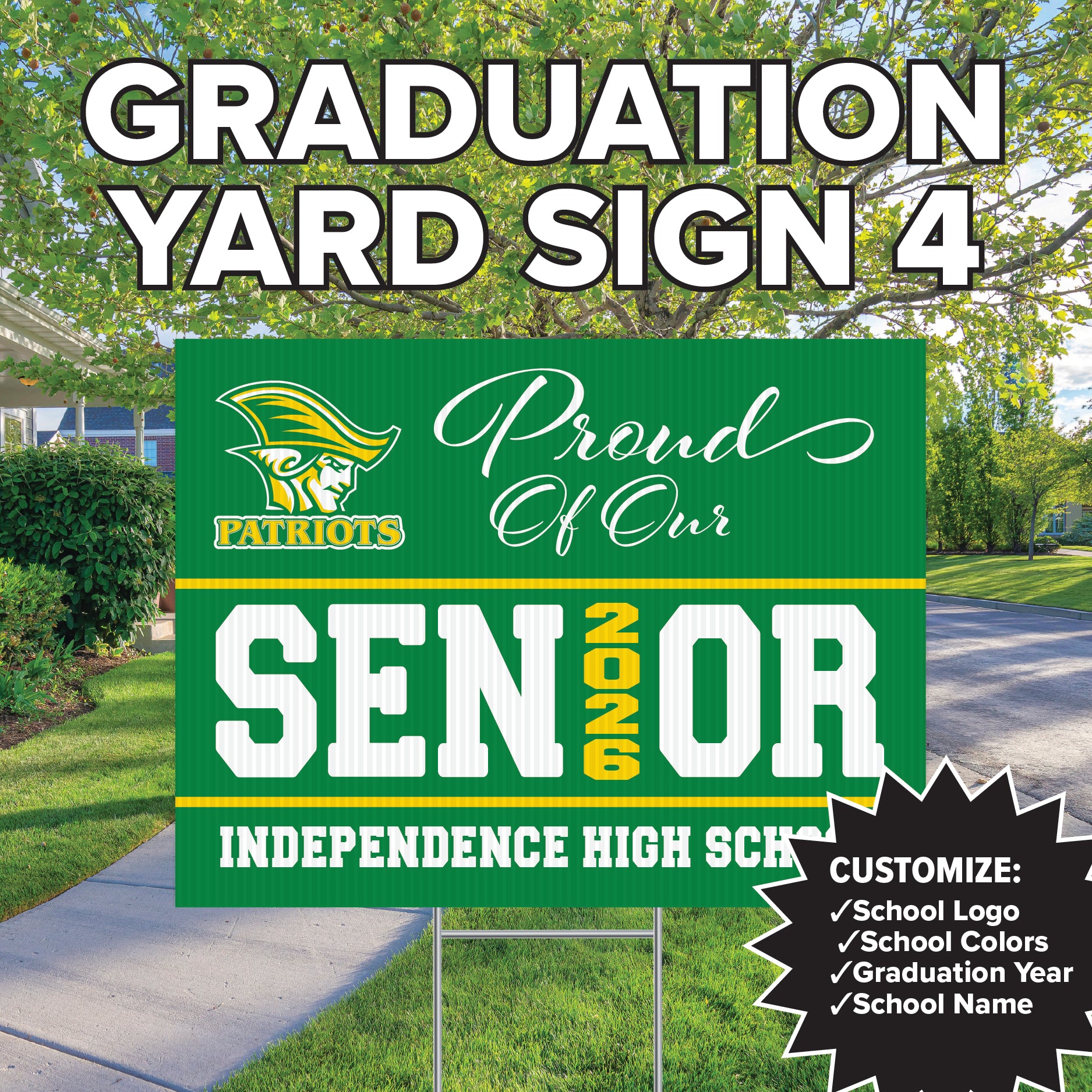 Proud of Our Senior Yard Sign – Cotton Gin Printing